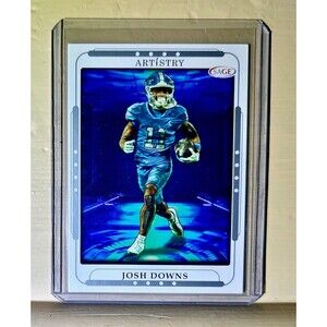 Josh Downs 2023 SAGE NFL Artistry Football #62 Card